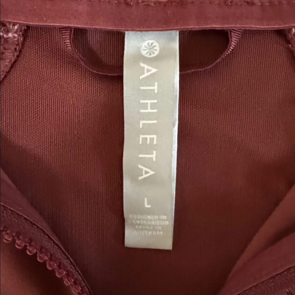 Athleta Shanti Crop Jacket Maple Red